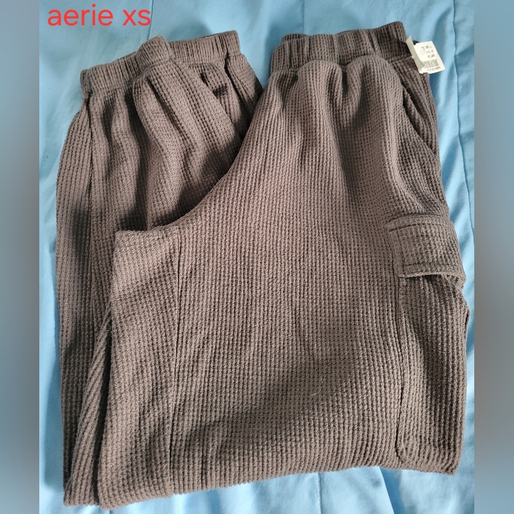 Women's Waffle Knit Casual Pants - Black